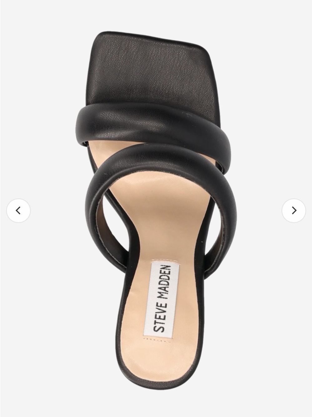 Steve Madden Black Padded Double-Loop Slide